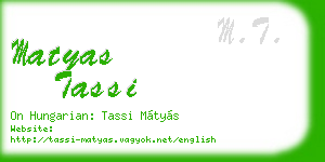 matyas tassi business card